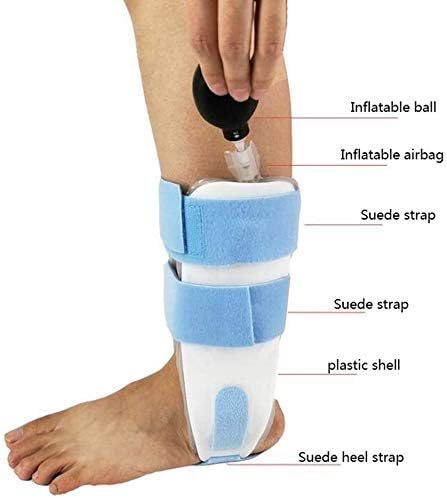 Drop Foot Brace Orthosis Inflatable Air Ankle Foot Drop Brace Support Splint Reusable Foot Ankle Orthosis Reduce Swelling and Inflammation[One Size]