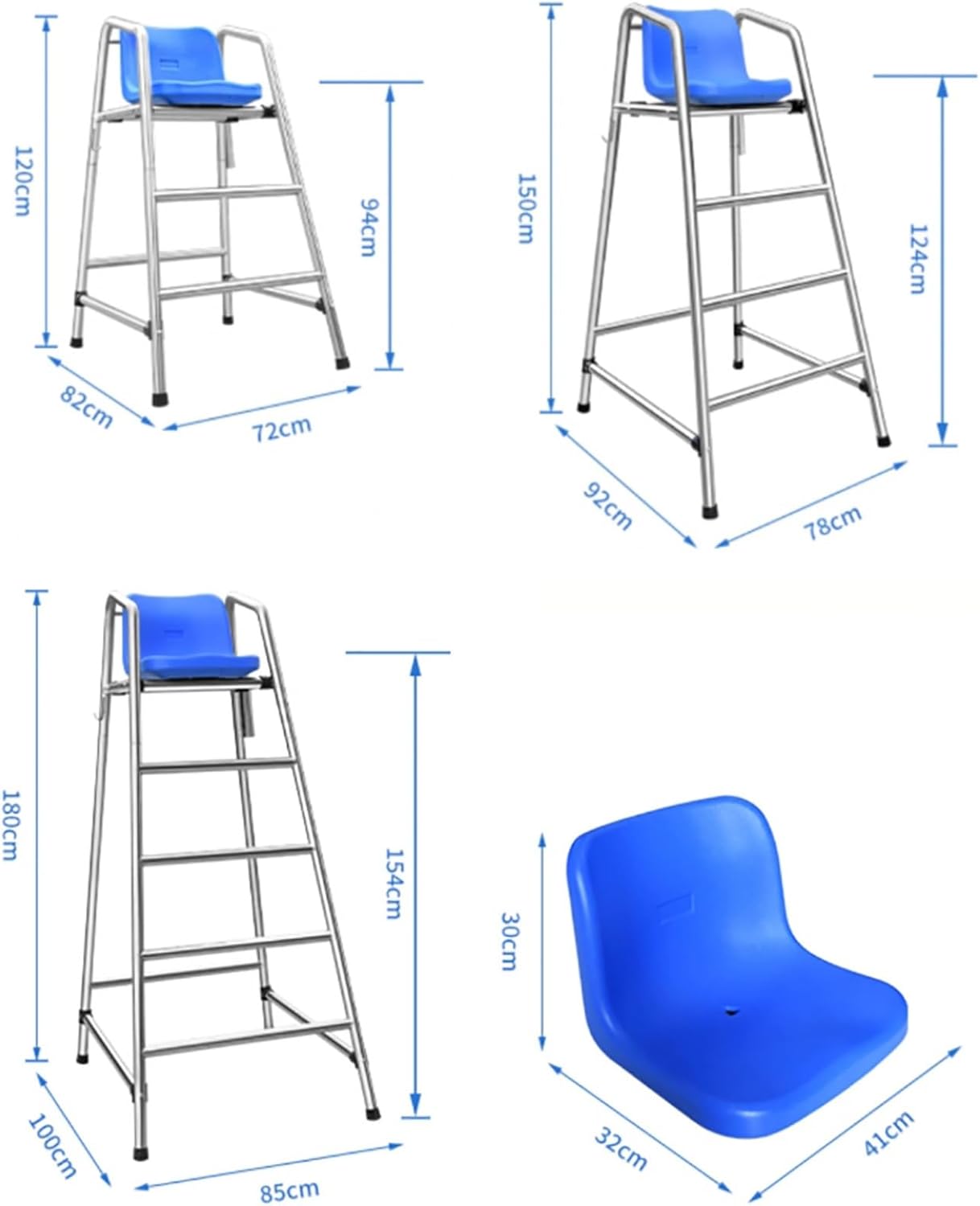 Heavy-Duty Stool - 330kg Capacity, Tall Outdoor Deck Chair for Pools, Beaches Patios - 180cm Height, Ideal for Home Commercial Use