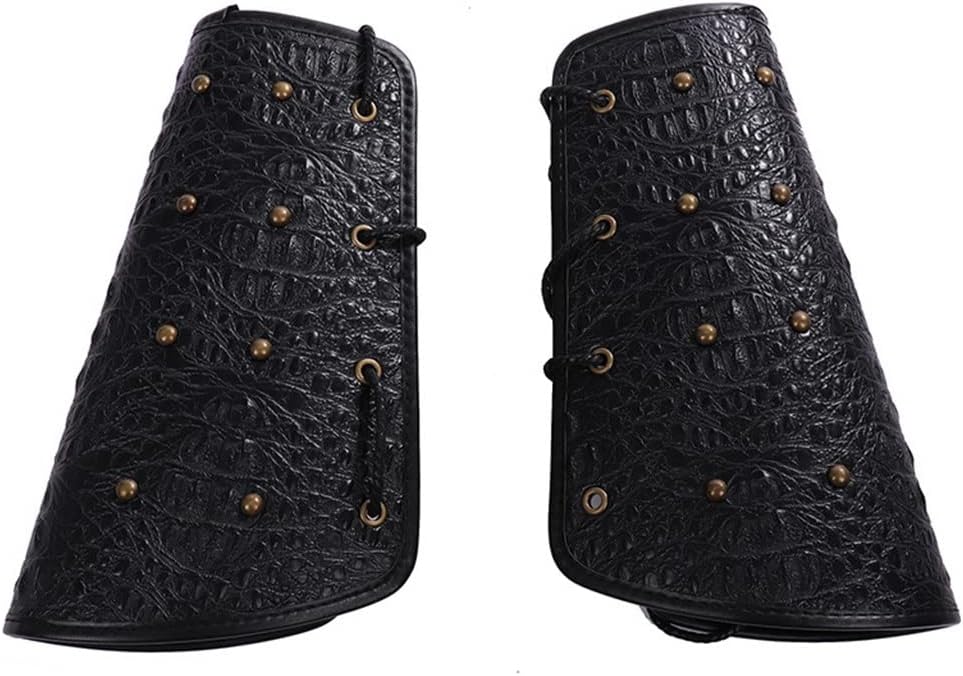 Vintage Leather Arm Armor Guard Medieval Knight Bracer Adjustable Wrist Band Steampunk