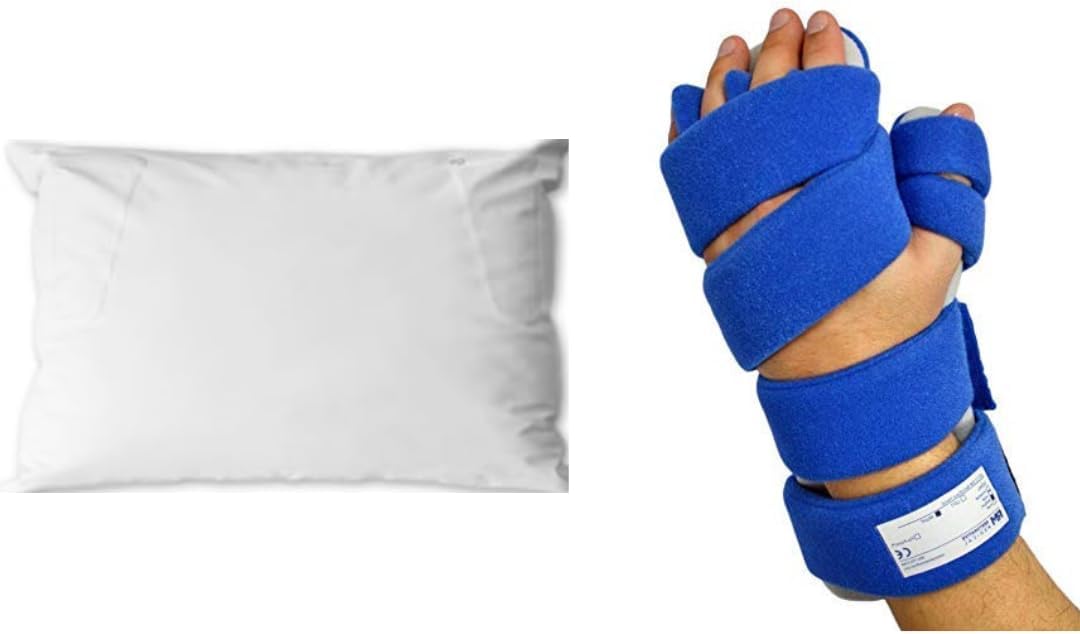 Restorative Medical BendEase Hand Splint (Medium - Left) & Spry Pure Hypoallergenic Bed Pillow (King)