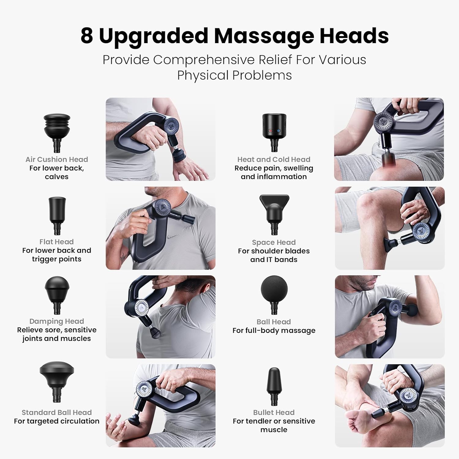 BOB AND BRAD D6 Pro Max+ Massage Gun with Heat and Cold, Powerful Deep Tissue Percussion Massager with 16mm Amplitude, FSA Eligible & HSA Approved Professional Muscle Massager Gun for Athletes
