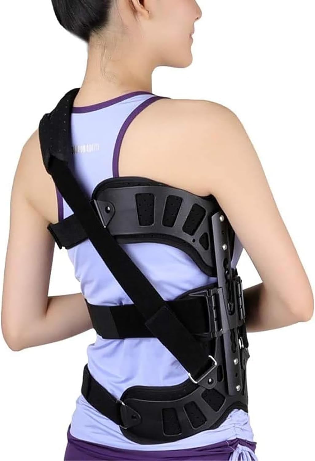 Back Correction Bracket Lumbar Spine Orthosis Thoracolumbar Fixed Spinal Brace for Scoliosis, Spine Pain Relief, Lumbar Spine Flexion Adjustable Bracket Height and Location of Orthosis Belt