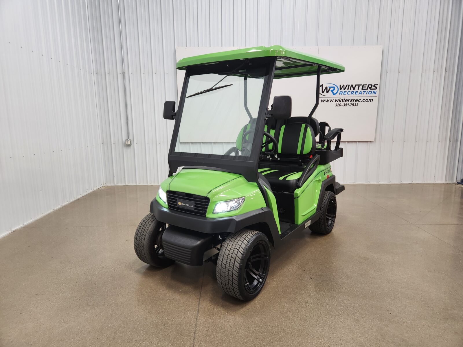 2022 Bintelli Beyond Electric STREET READY Golf Cart, Lime Green