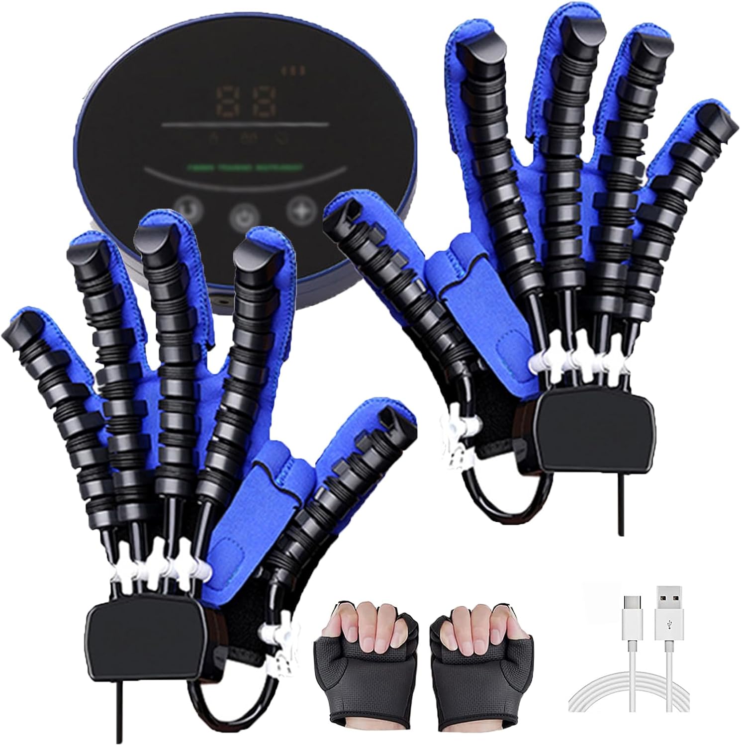 Hemiplegic Rehabilitation Robot Gloves, Functional Hand Splint Finger Brace, Prevent Cramps, Reduce Muscle Strain Hand Joint Trainer