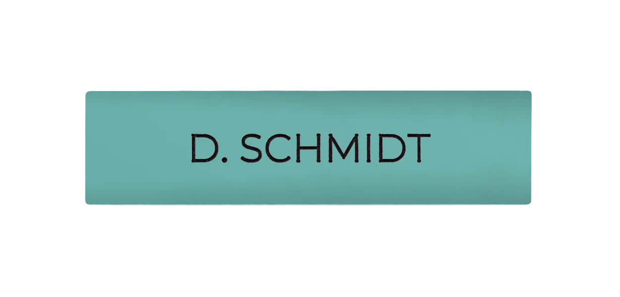 DoorBird Nameplate for One Call Button D21X  in Light Green, RAL 6027 - Individual Engraving