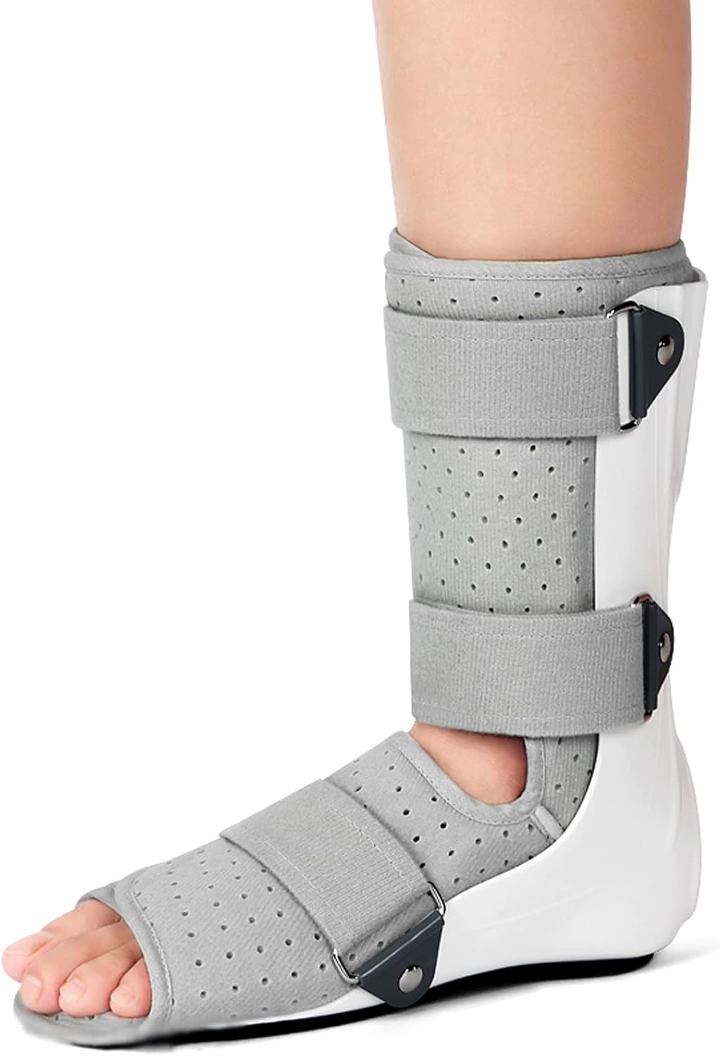 Walking Boot Foot Orthosis Adjustable Non-Slip Sole Ankle Joint Brace Fixed Magic Paste Breathable Removable Lining for Sprains Fractures Ankle (Right-S