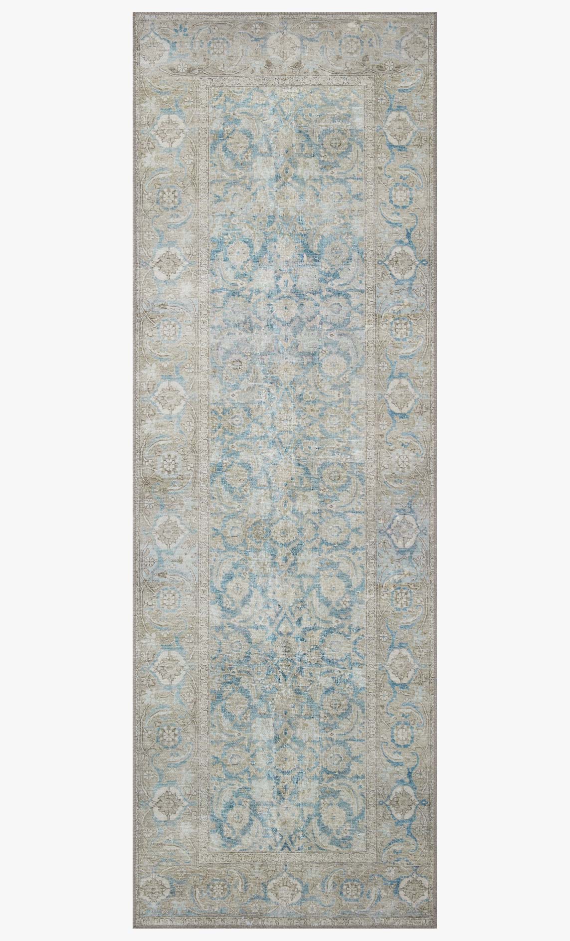 Loloi II Wynter Collection - Traditional Power Loomed Rug in Ocean & Silver (WYN-10)