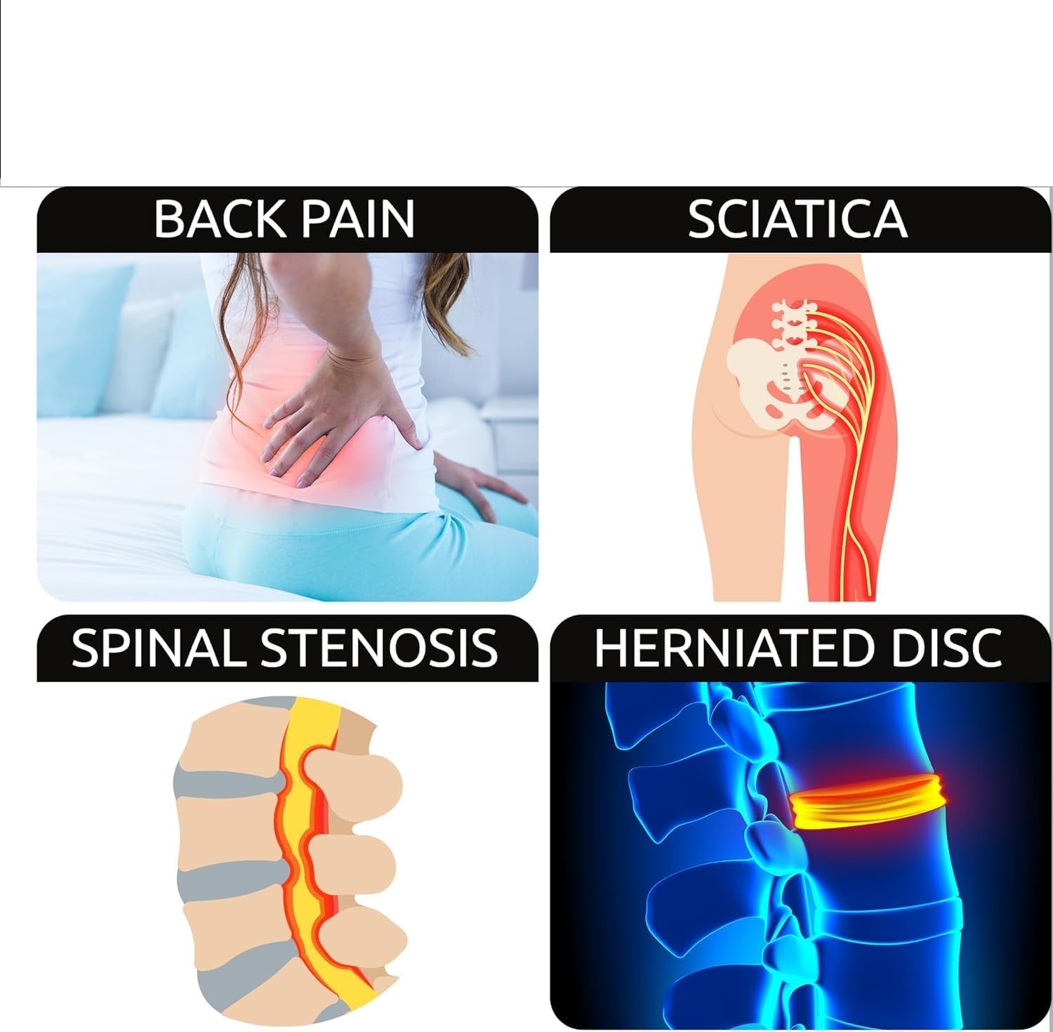 MerryBack™ ENS™ Spinal Decompression Belt – Wearable Back Traction Device for Everyday Lower Back Relief and Improved Mobility (Small/Medium)
