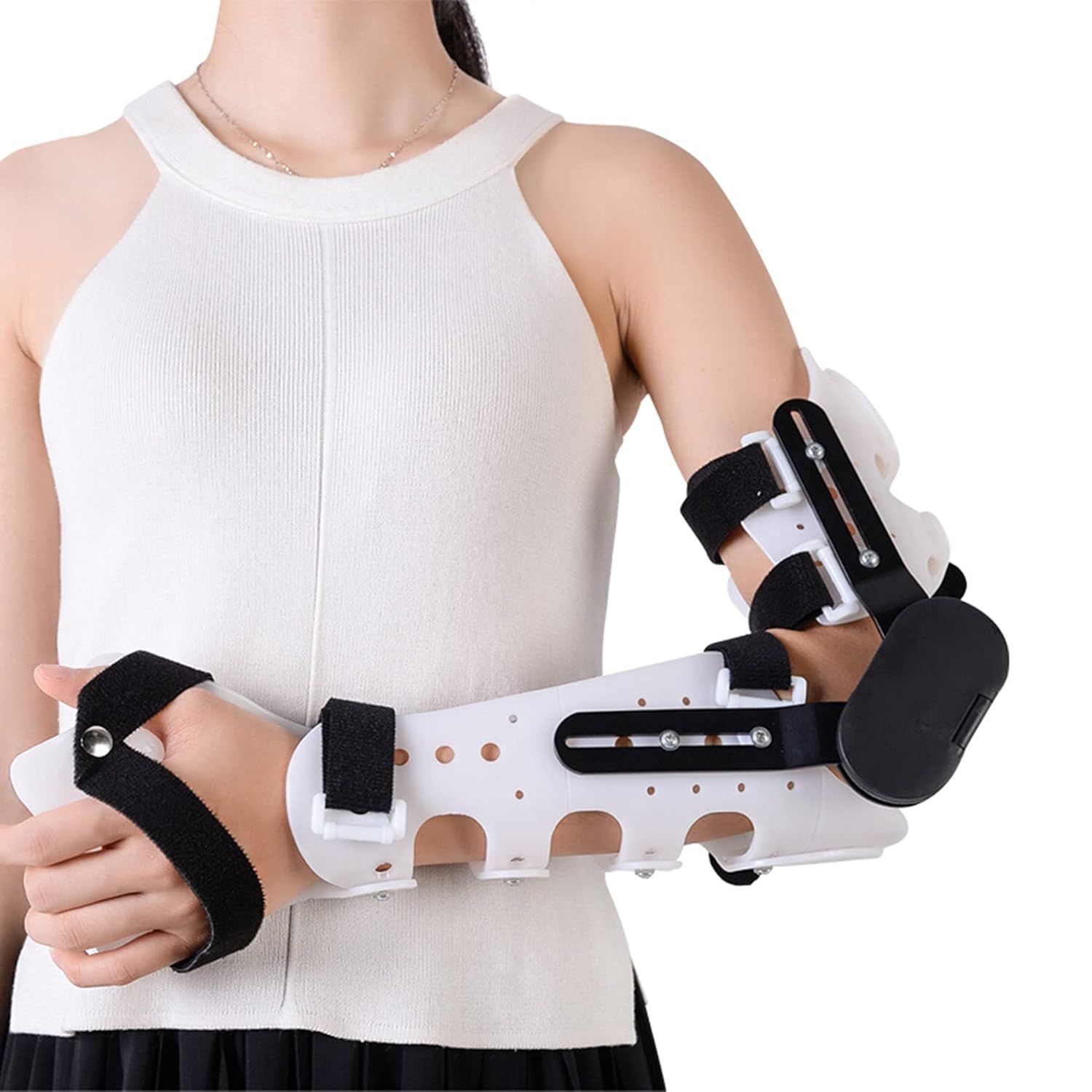 Hinged Elbow Brace for Dislocated Arm Surgery Injury Recovery Pain Relief Arm Support Splint Orthosis Surgery Recovery Ligament and Tendon Repairs and Dislocation by Brace,Left