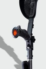 Ergobaum 7G Black Mamba by Ergoactives. 1 Pair (2 Units) of Ergonomic Forearm Crutches - Adult 5' - 6'6'' Adjustable, Foldable, Shock Absorber, Knee-Rest Platforms, LED Lights (Real Carbon Fiber)