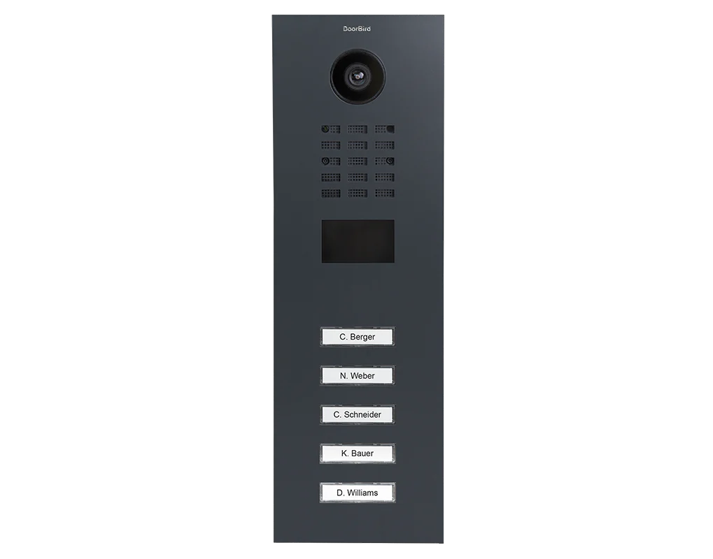 DoorBird D2105V IP Video Door Station, 5 Call Button in  Anthracite Grey, RAL 7016