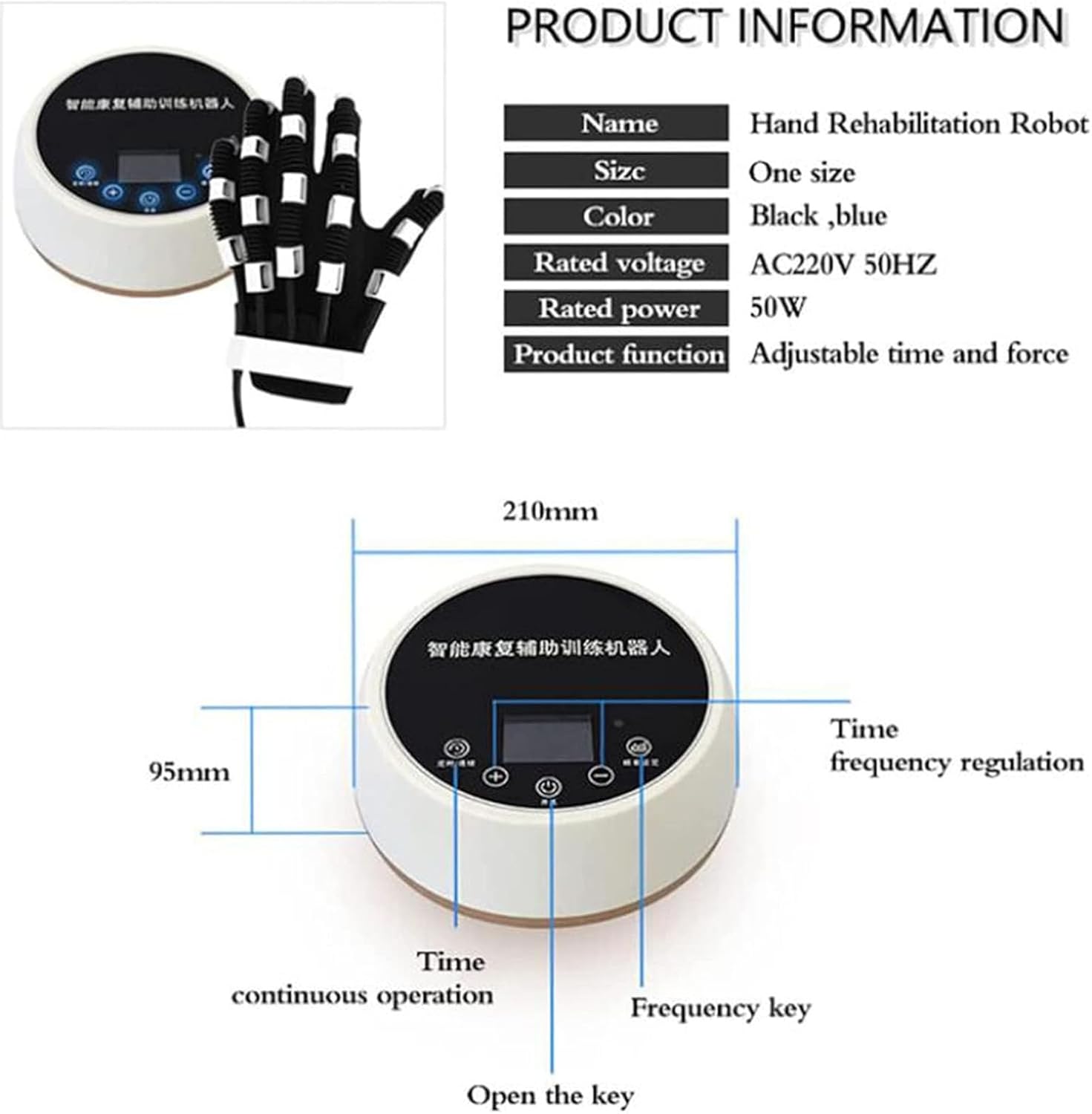 GaRcan Rehabilitation Robot Gloves,with Hand Dysfunction to Independently Carry Out Rehabilitation Training,Improve Blood Circulation,Increase Finger Joint Mobility,Small and Easy to Carry