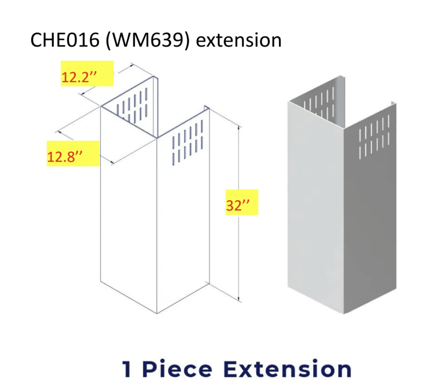Hauslane Chimney Extension for WM-639 (CHE016)