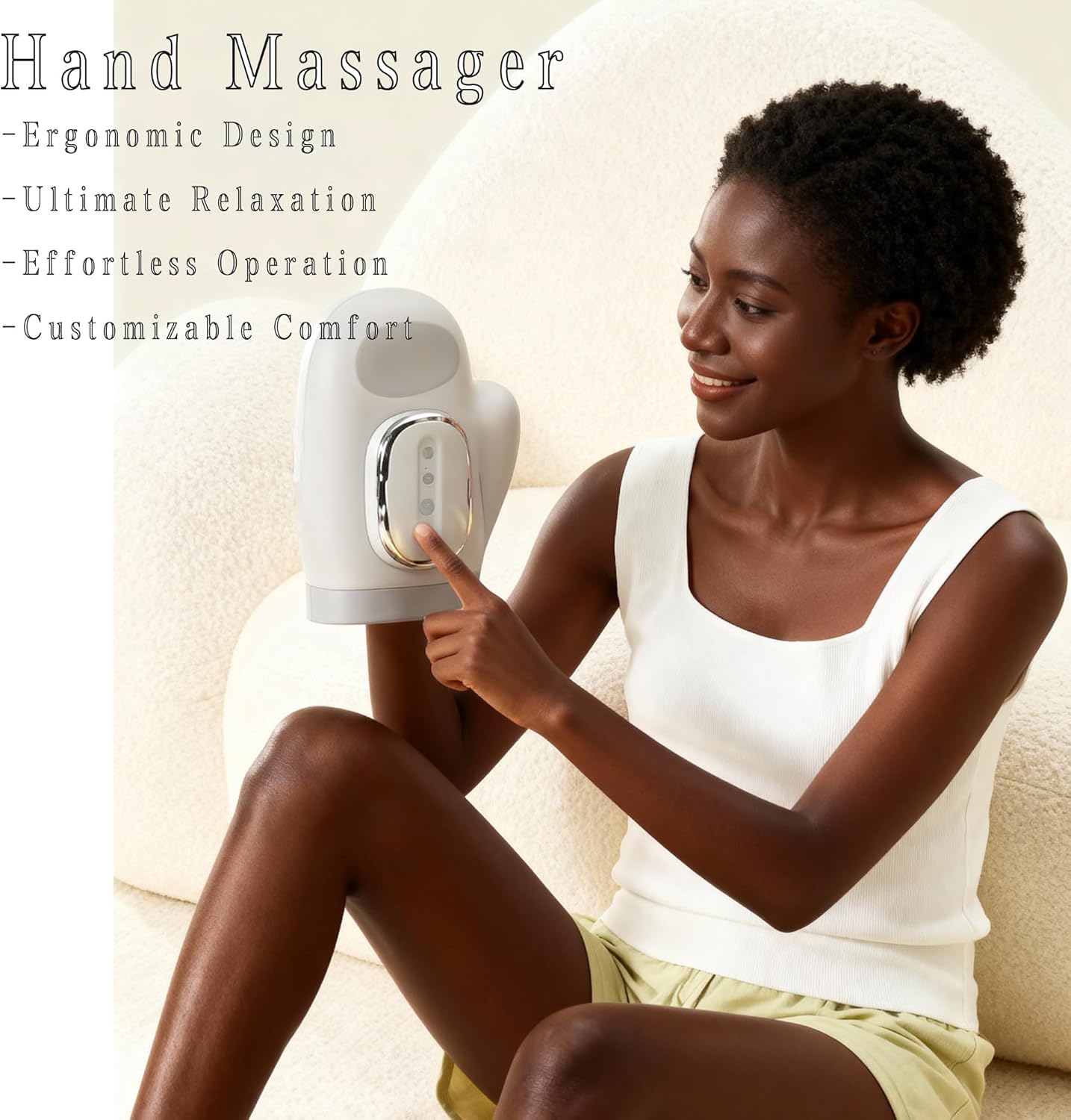 Hand Massager with Heat and Compression, 3-in-1 Professional Hand Massager for Arthritis and Carpal Tunnel Relief, 5 Intensity & 3 Heat Settings, Christmas Gift for Women Men, Office Workers, Seniors