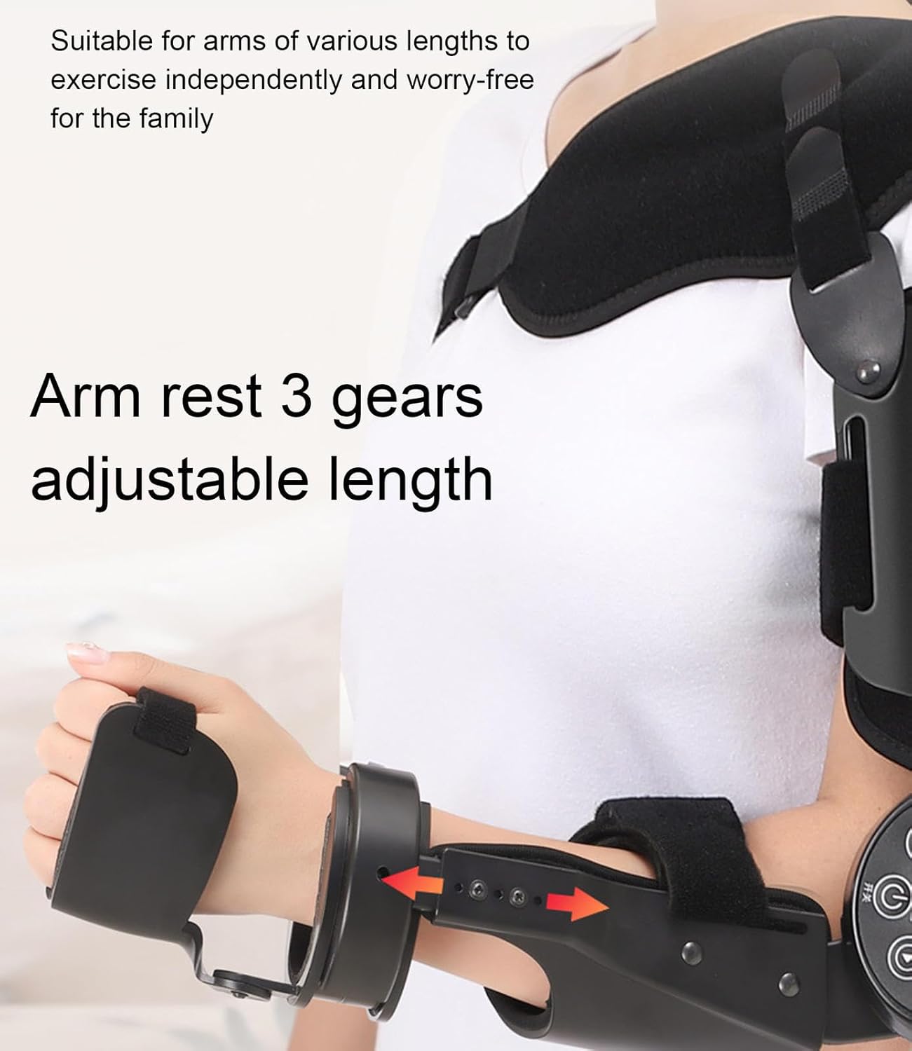 Electric Elbow Joint Rehabilitation Device, Hinged Elbow Brace Arm Exerciser, Wireless Intelligent Key Control, Precisely Control The Extension and Flexion Angle,