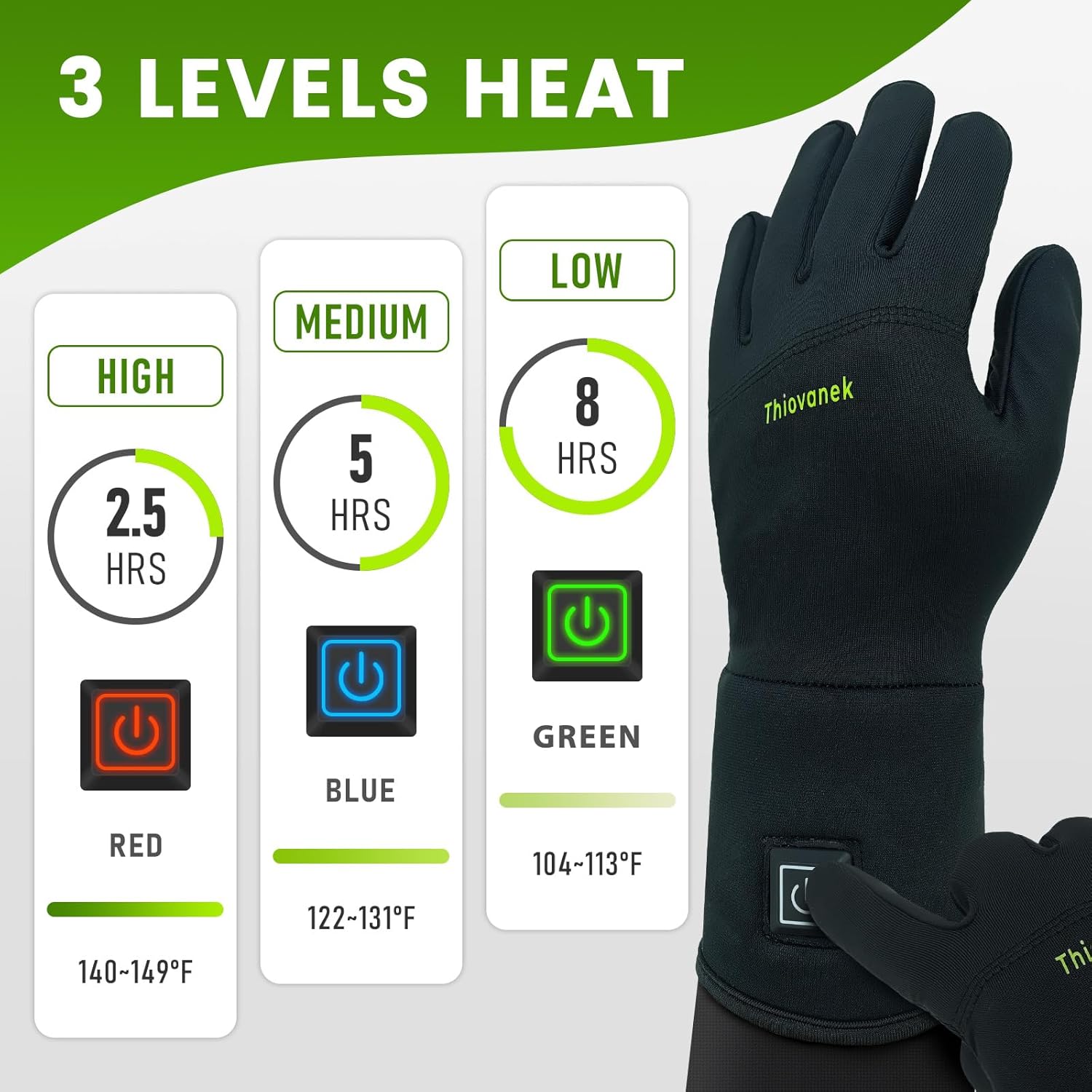 Rechargeable Heated Gloves Thin Heated Gloves Soft Comfortable Flexible Liners for Men Women and Elders Long Lasting Thermal Winter Gloves Heated Work Gloves for Typing/Winter Driving/Cycling/Workout