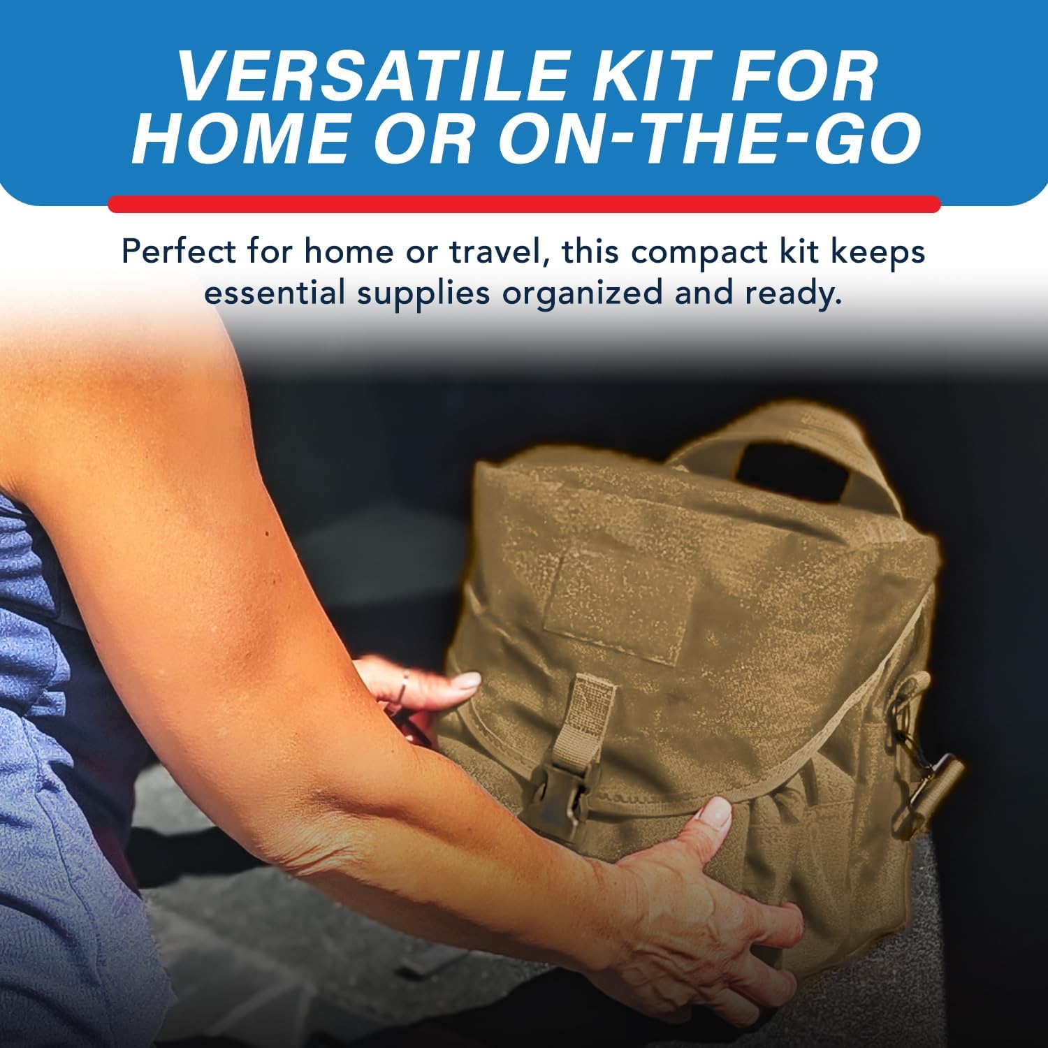 Luminary Family Medical Kit – Complete Emergency First Aid Solution for Home & Outdoor Adventures | Durable, Compact & Organized | for Families, Travelers, and Pets | HSA/FSA Eligible (Coyote Tan)