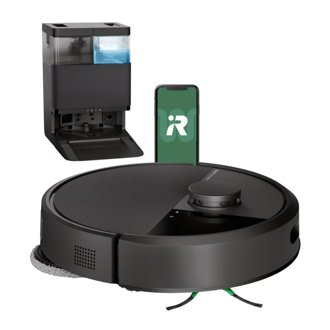 iRobot Roomba Plus 405 70x Suction Black Combo Robot Vacuum with AutoWash Dock