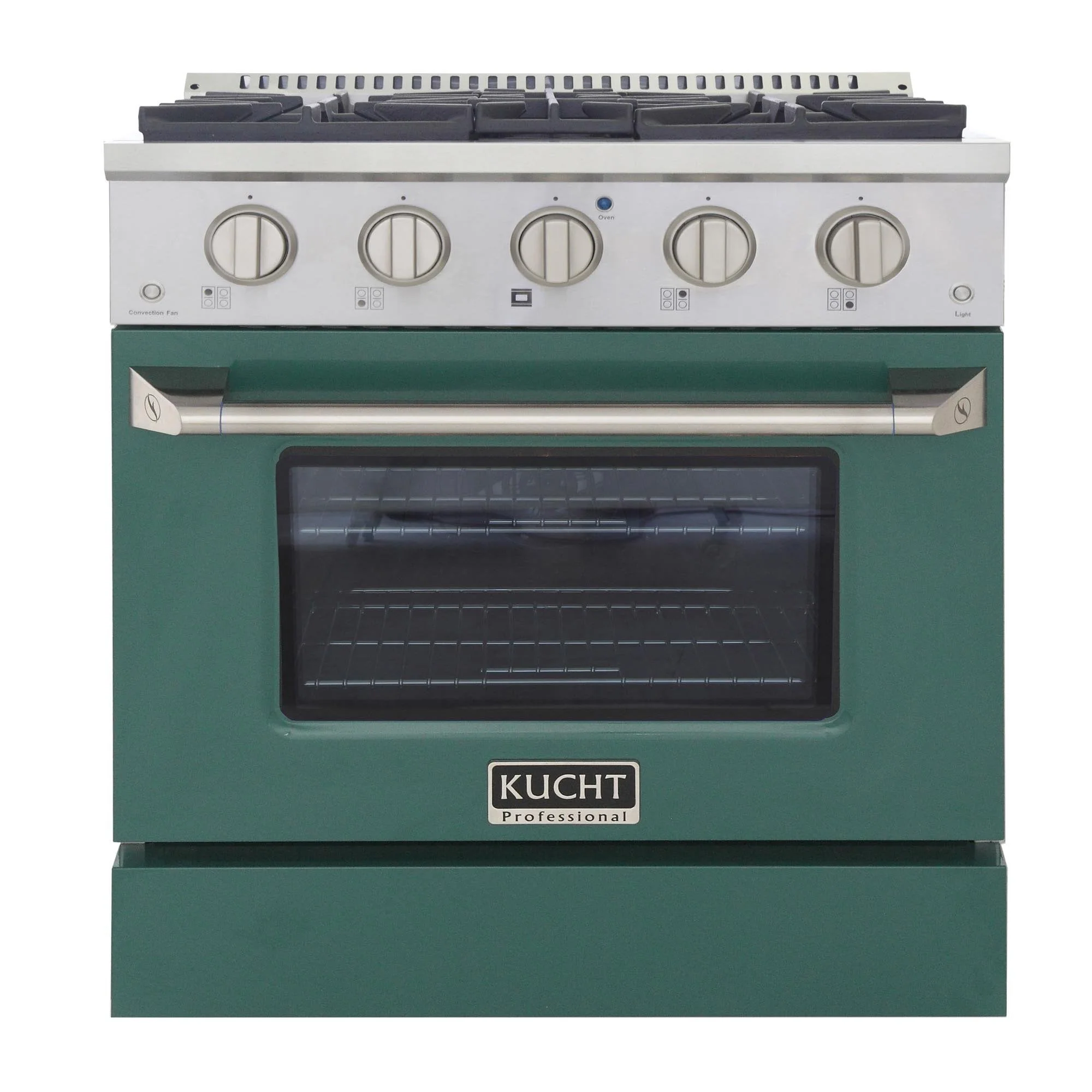 Kucht 30-Inch Propane Gas Range with Sealed Burners & 4.2 Cu. Ft. Convection Oven in Green (KNG301/LP-G)