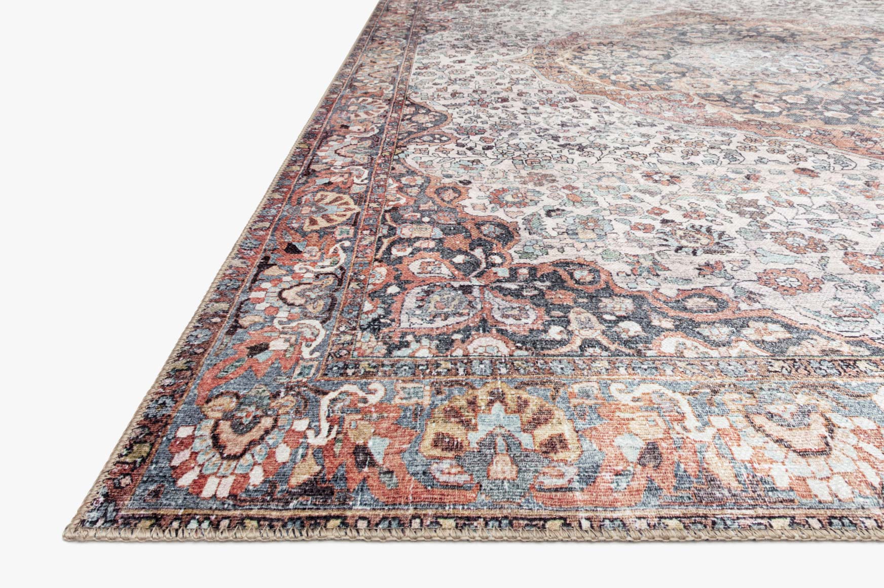 Loloi II Wynter Collection - Traditional Power Loomed Rug in Red (WYN-01)