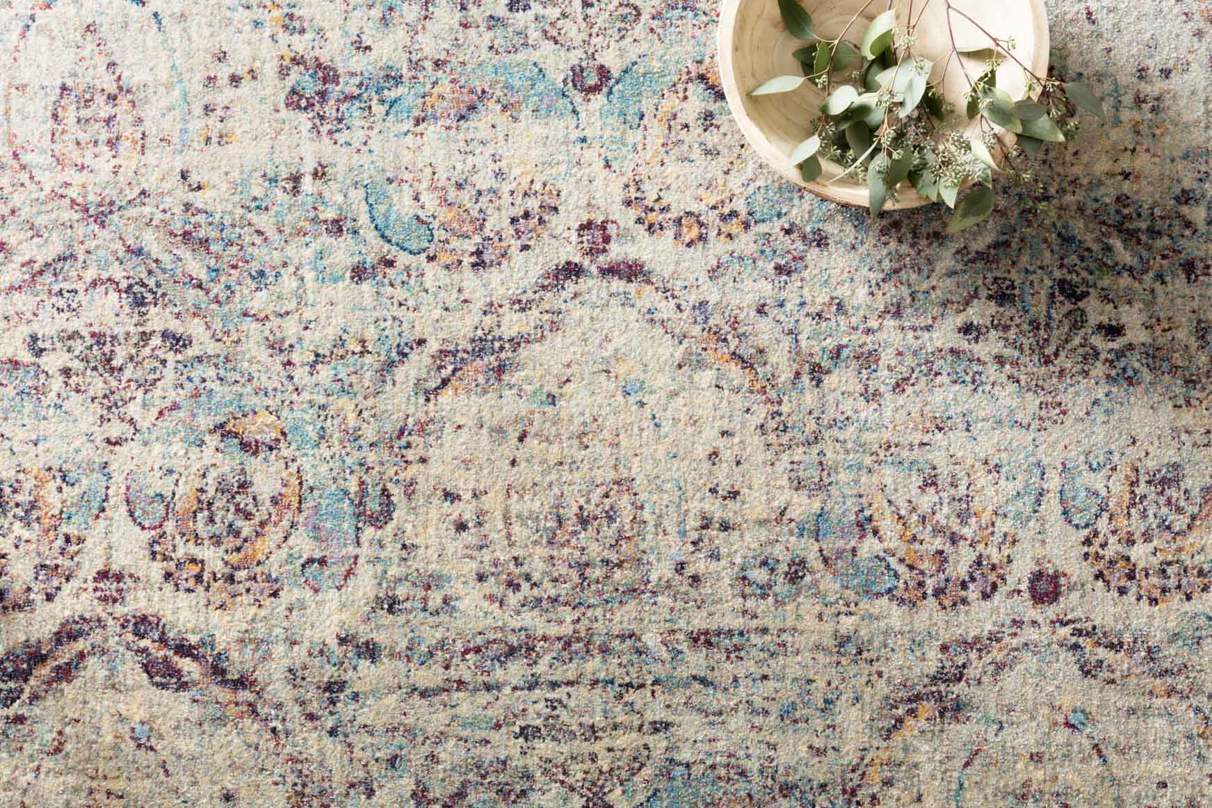 Loloi Anastasia Collection - Transitional Power Loomed Rug in Silver & Plum (AF-05)