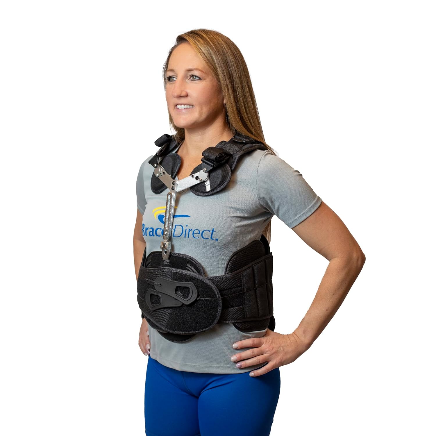 TLSO Full Back Brace with Anterior Thoracic Extension - Orthopedic Spine Stabilization for Kyphosis, Degenerative Disc Disease, Compression Fractures, Post-Surgical Recovery L0464