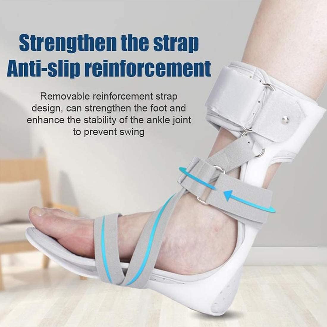 Foot Drop orthosis Ankle Joint Fixation Brace Drooping Foot Support Foot Support Stroke Prolapse Valgus and Varus Fixation Shoe-Shaped Rehabilitation Fracture Protector (Color : Left, Size : L)