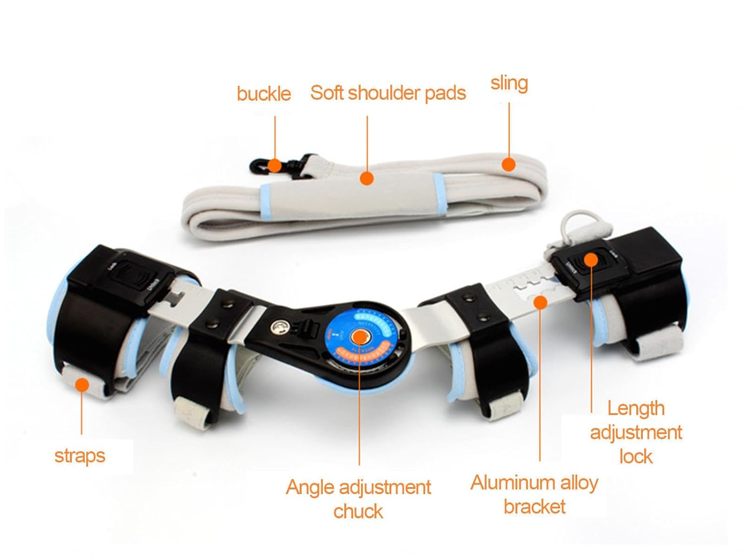 PopieL Elbow Joint Correction Brace for Sports Fracture Recovery, Adjustable Elbow Brace Protective Gear for Arm Injury Recovery, Right/Left Arm