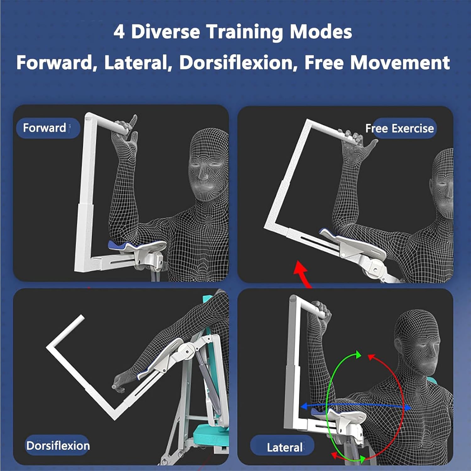 Electric Home Shoulder Joint Exerciser, Upper Limb Arm Wrist Shoulder Elbow Flexion and Extension, Adjustable 6 Gears of Resistance and Speed, Forward and Reverse Training