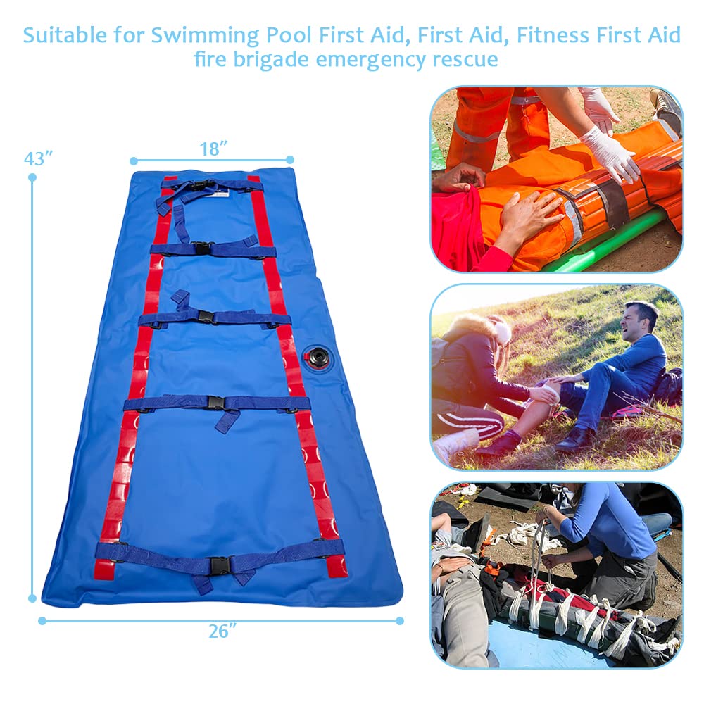First Aid Vacuum Leg Splint, Emergency Immobilization Device for Thigh, Calf & Foot - Outdoor Rescue & Accident Support Brace