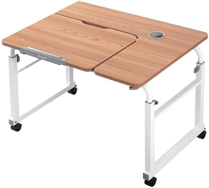 Hospital Table Over Bed for Home Use Swivel,Over The Bed Table with Wheels,Adjustable Height Table,Hospital Bed Table,Chair Cart,Laptop Desk for Bed,Recliner Table,Perfect for Hospital Famil