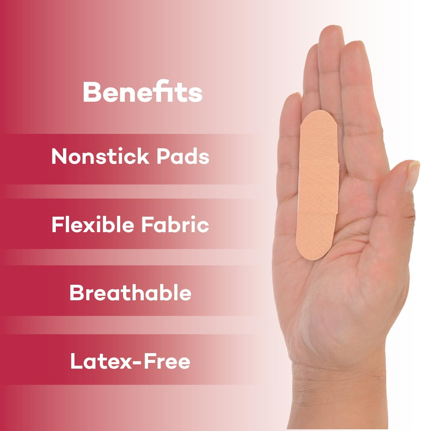 Dealmed Sterile Flexible Fabric Adhesive Bandages – 1x3 Inch – 100/Box - 24 Boxes - Breathable First Aid Strip Pack - Soft Stretch Wound Patch for Medical, Emergency Kits & Clinic