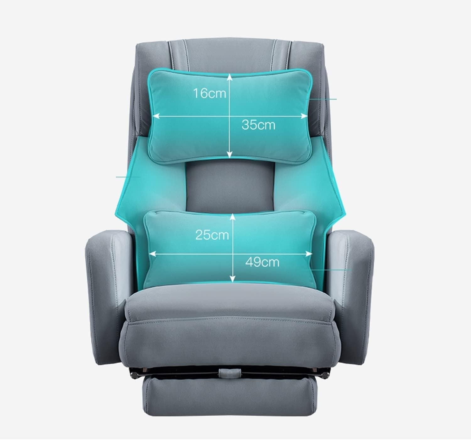 Executive Chairs, Cloth Office Chair with Armrest Lumbar Support Headrest,175° Reclining Adjustable Height Swivel, 360° Caster Rotation/Ergonomic Design