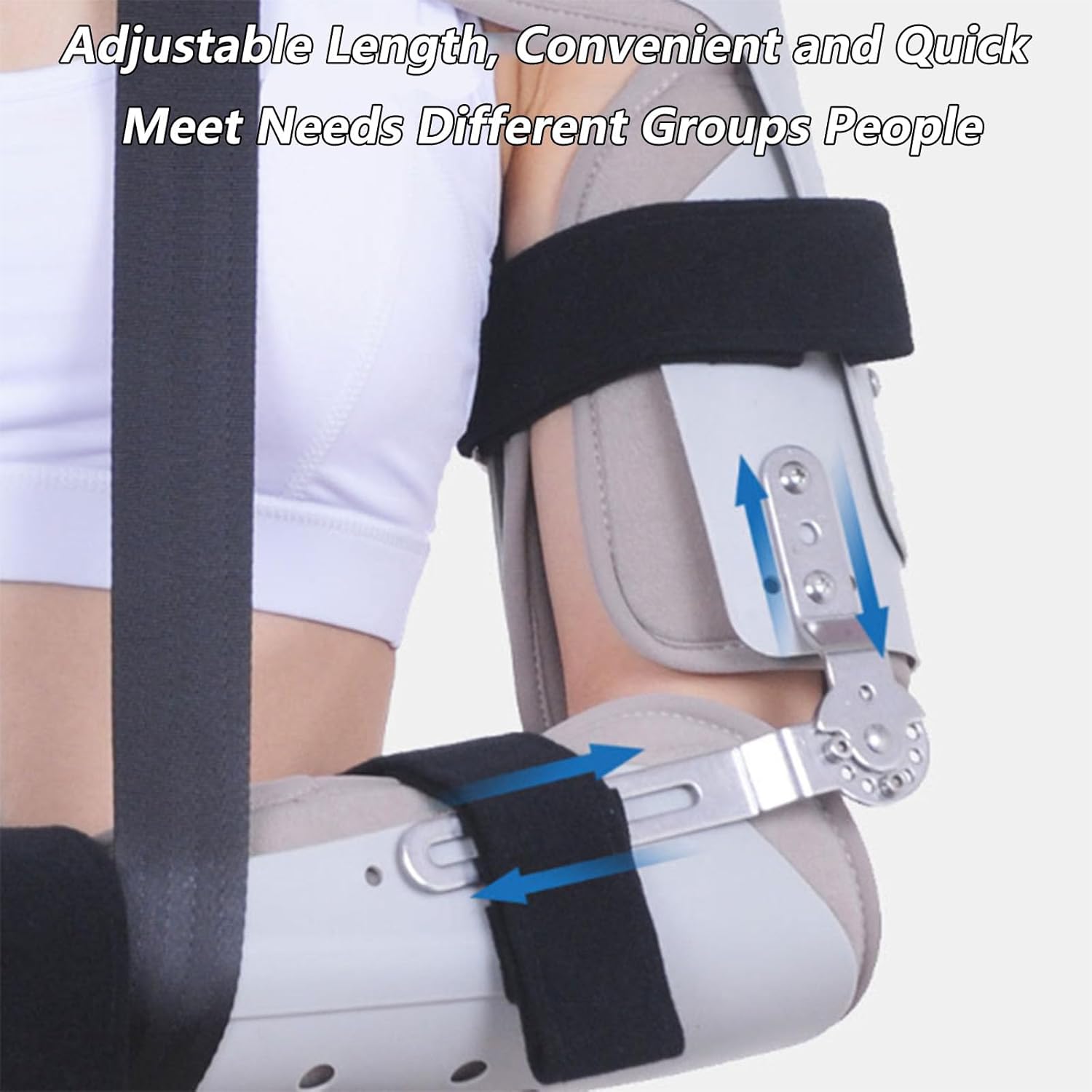 SFKLYU Elbow Immobilizer Brace Removable Long Arm Cast and Soft Forearm Orthosis Splint Adjustable Post OP Elbow Brace for Post Elbow Brace Stabilizer,Right