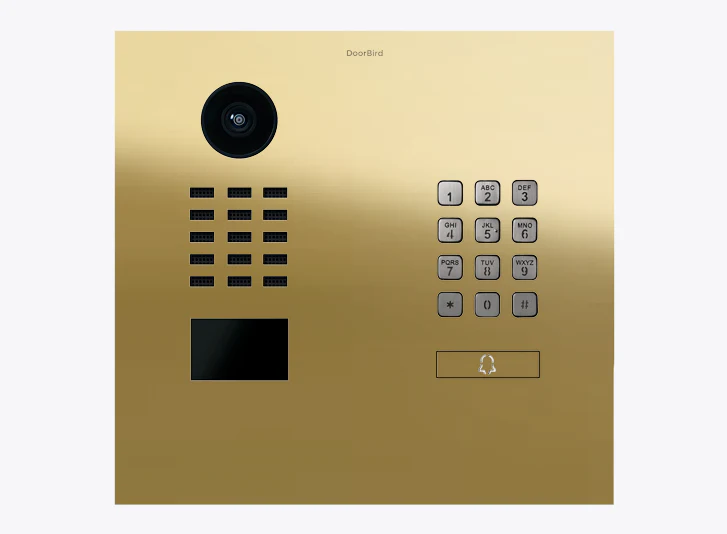 DoorBird D2101KH IP Video Door Station, 1 Call Button in Brass