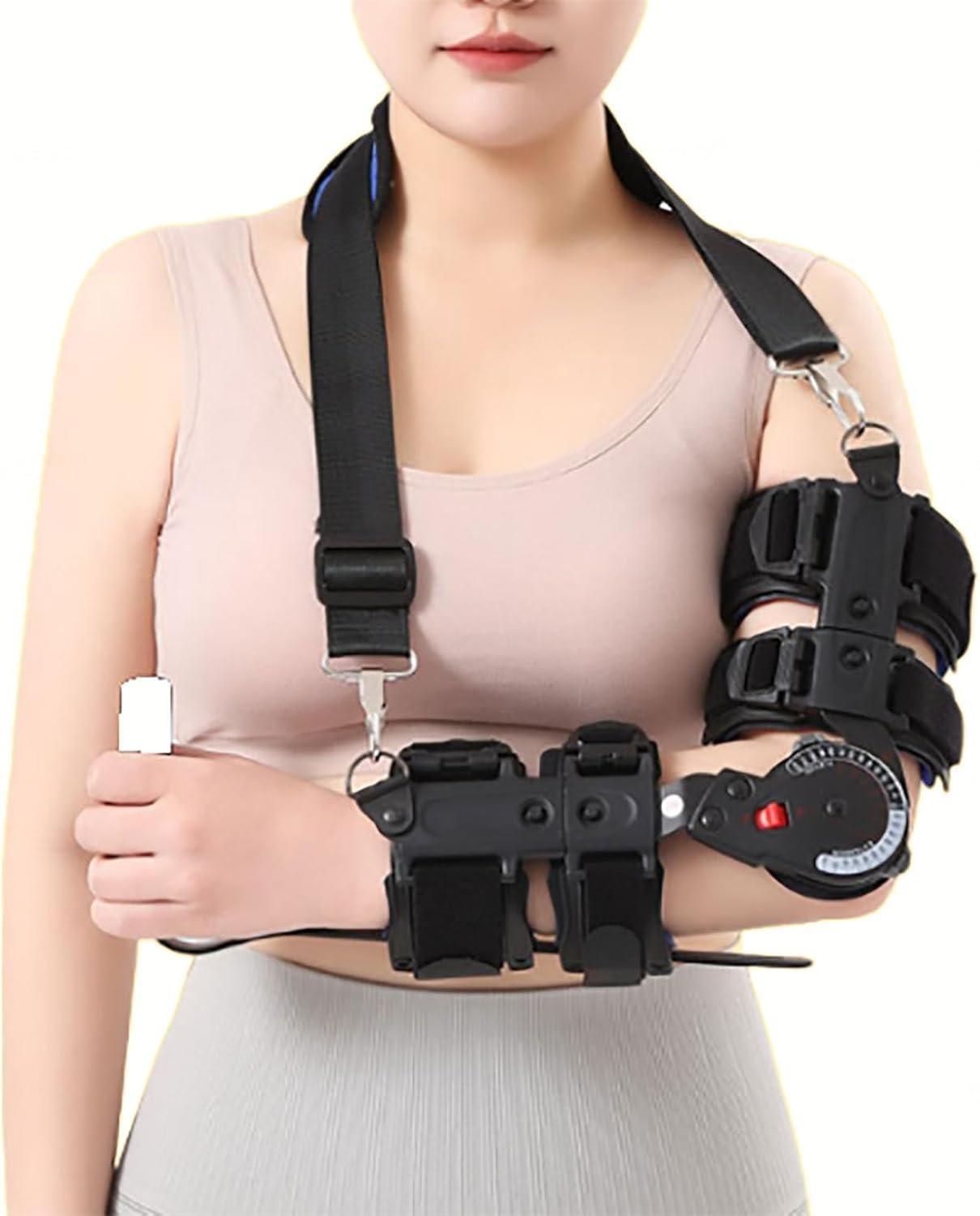 Elbow Brace,Adjustable Post OP Hinged Elbow Brace,Comfortable Night Elbow Sleep Support,Stabilizer Splint for Arm Injury,Ulnar Nerve,Cubital Tunnel Syndrome,Tennis,Left