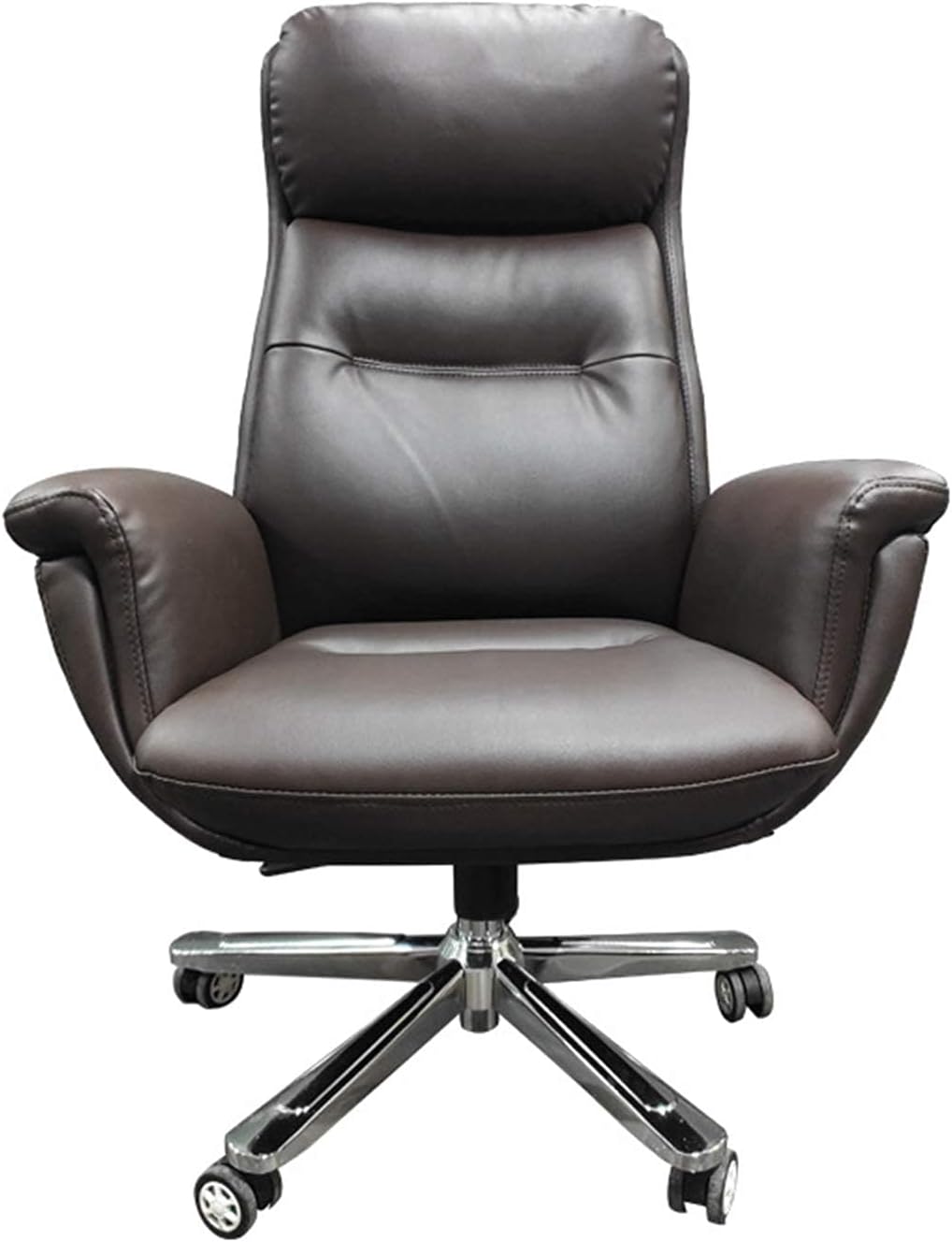Home Work Chair Boss Chairs Office Chairs Managerial Chairs with Arms and Lumbar Support Chairs Ergonomic High Back Bonded Leather Chair Gray,