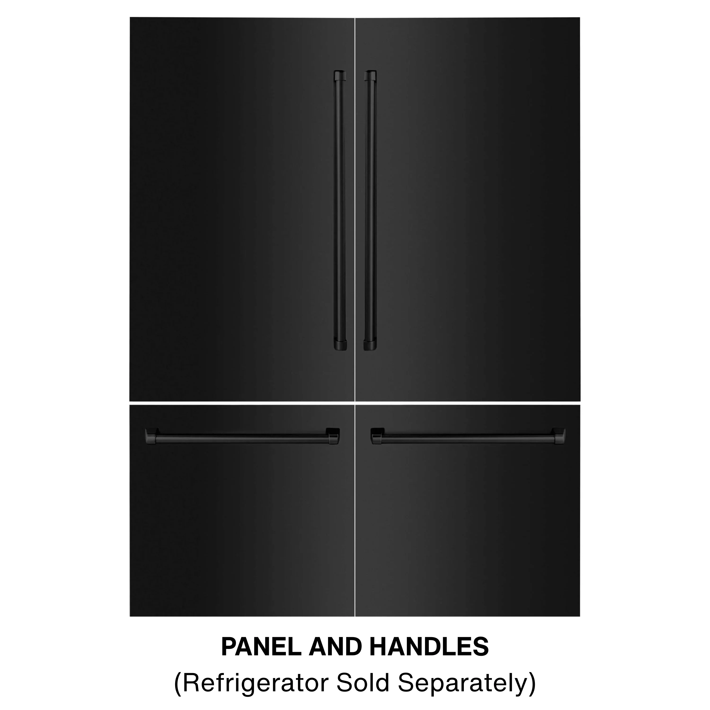ZLINE 60-Inch Refrigerator Panels in Black Stainless Steel for RBIV 60-Inch Built-in Refrigerator (RPBIV-BS-60)