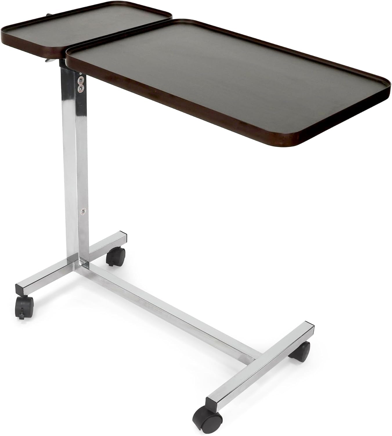 Vaunn Tilt Top Overbed Table, 1 Count (Pack of 1), Brown Matte