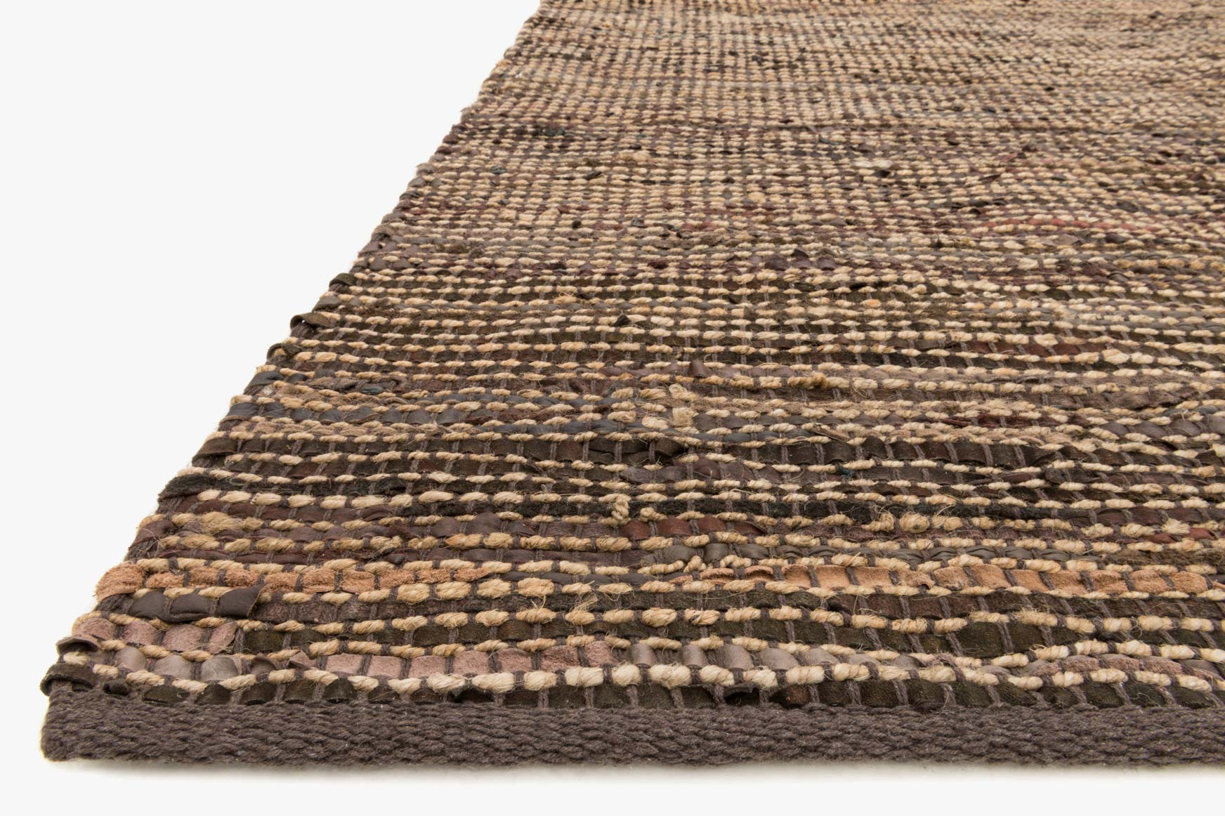 Loloi Edge Collection - Transitional Hand Woven Rug in Brown (ED-01)