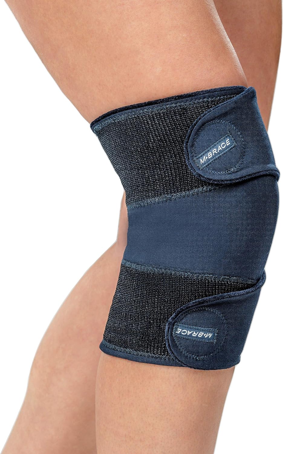 Knee Wrap, Support and Compression for Light patellar Trauma, Knee Pain, Light Patella Control, Knee Band, Knee Support for Post Rehab and Prevention, Blue, Size Regular