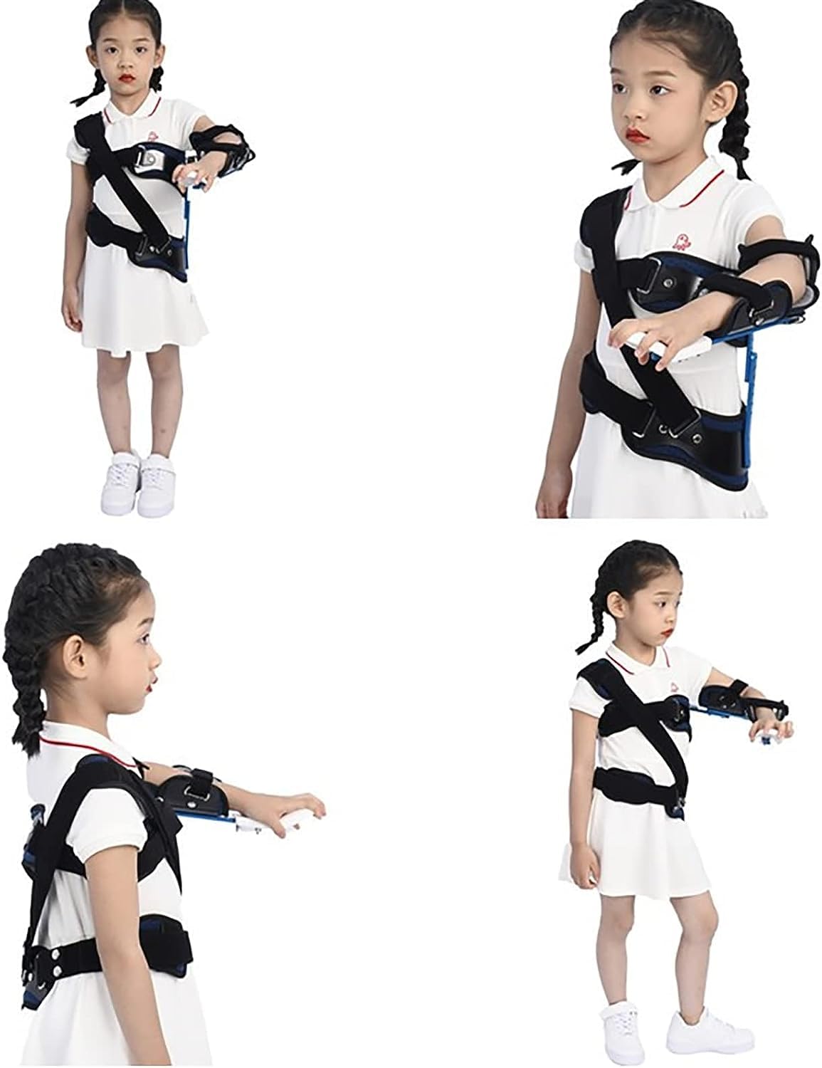 KEULEN Child Shoulder Abduction Fixed Brace, Adjustable Shoulder Supports Immobilizer, Adjustable Arm Length/abduction Angle, Flannelette Fabric, for Fracture Dislocation Injury Support Fixation