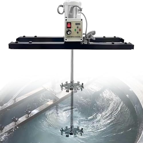 UN Electric Tank Mixer with Stand - Air Agitator with Folding Propeller for Efficient Mixing of Paint, Ink, Solvent - Heavy-Duty Mixing Tool for Industrial Use