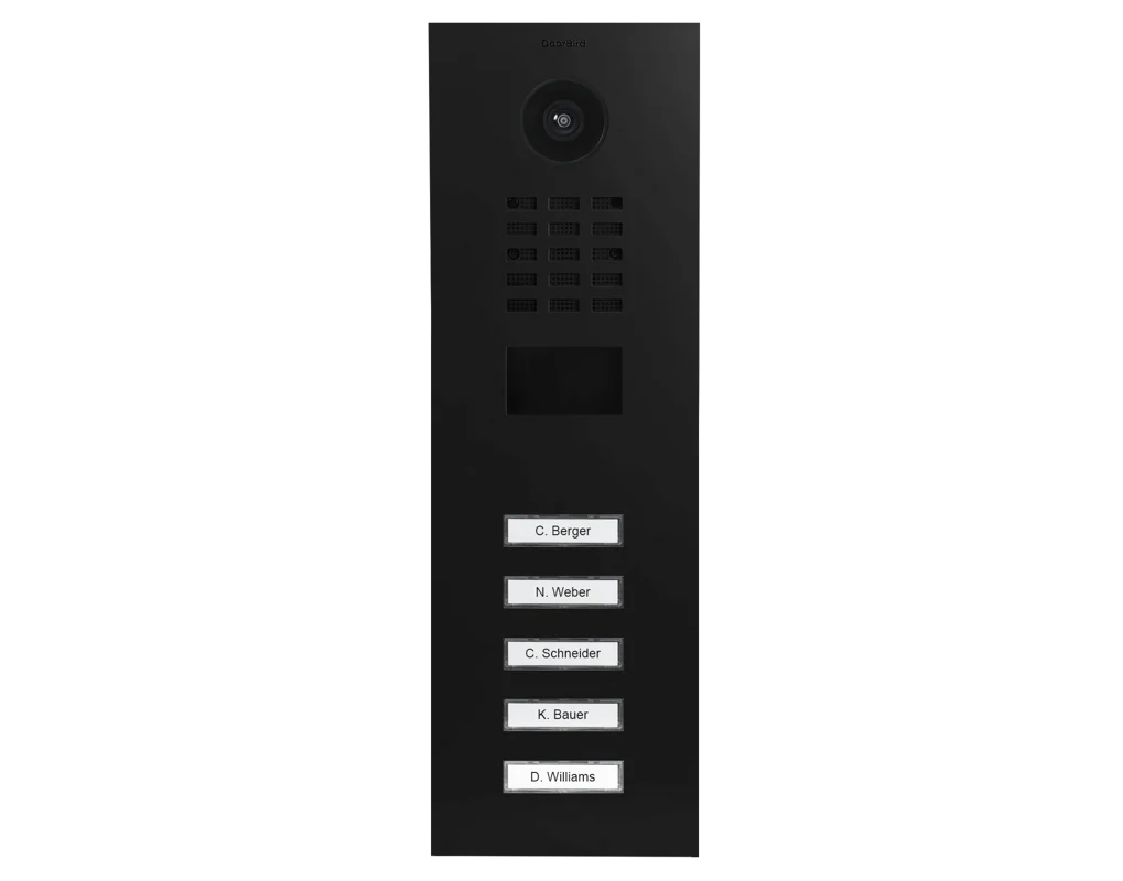 DoorBird D2105V IP Video Door Station, 5 Call Button in Graphite Black