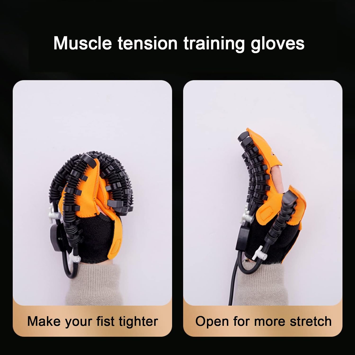 Stroke Hemiplegia Rehabilitation Robot Gloves, Finger Pain Relief, Patients with Hand Dysfunction Rehabilitation Training, Finger Orthosis,M-Right Hand