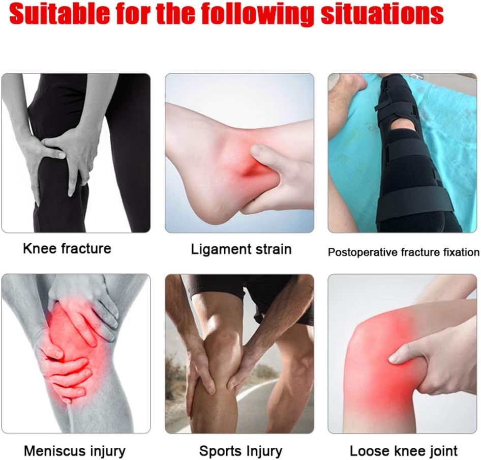 Adjustable Knee Support Joint Brace Surgical Fixation Stabilization Fracture Support, Before and After Surgery Splint - Post Op Immobiliser