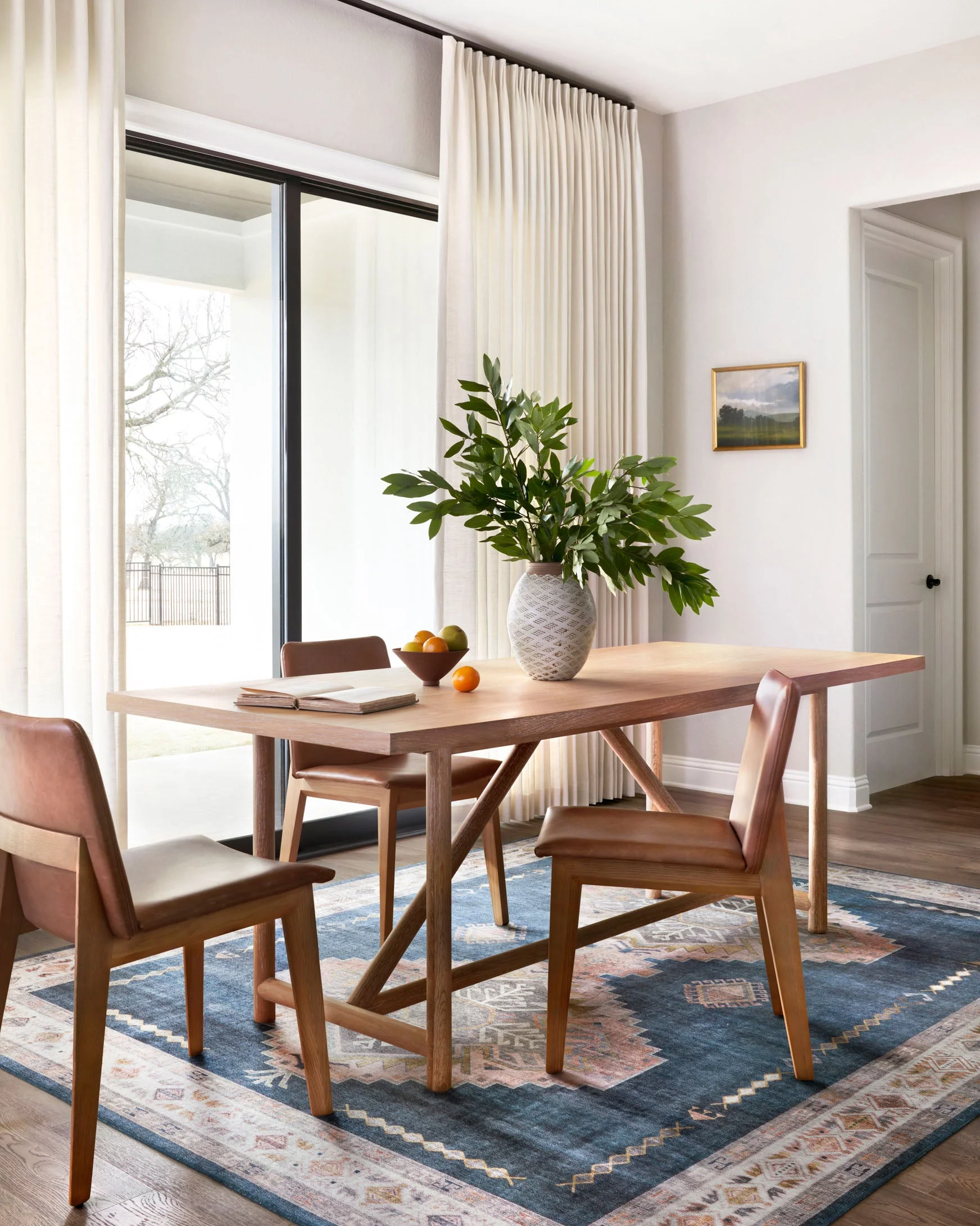 Loloi II Heidi Collection - Traditional Power Loomed Rug in Denim & Blush (HEI-03)