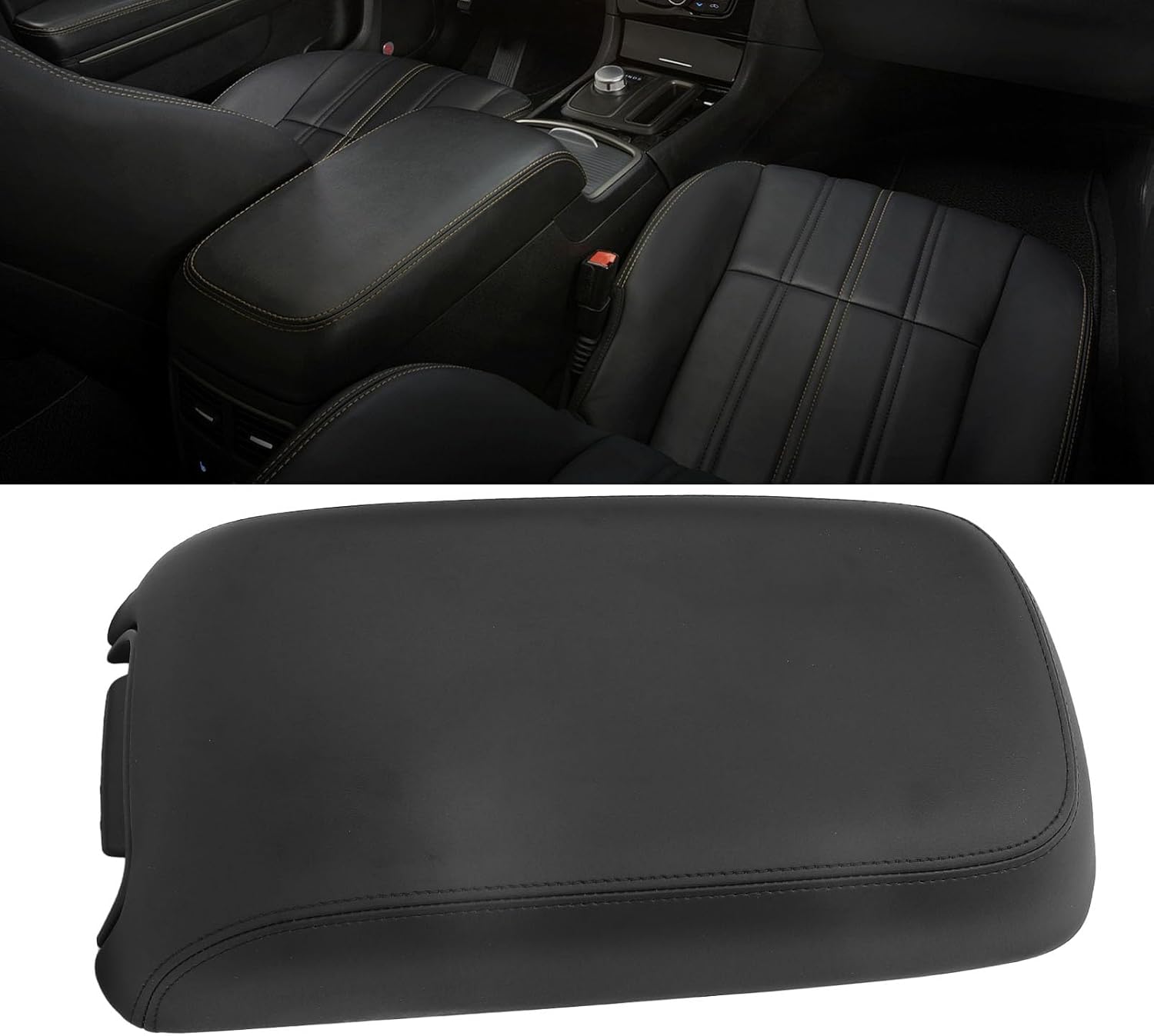 Car Center Console Armrest Box Lid, Center Console Armrest Box Panel Cover Lid 1VT06DX9AG Additional Support Comfortable Fit for 300 2011 to 2017