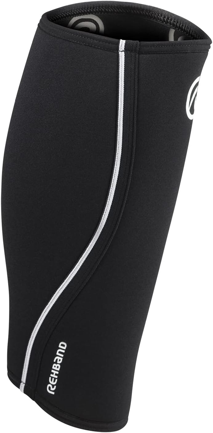 Rehband 5mm Neoprene Shin Calf Sleeve, Compression Support Men & Women for Calf and Shin, Promotes Blood Circulation, Ideal for Strength Training