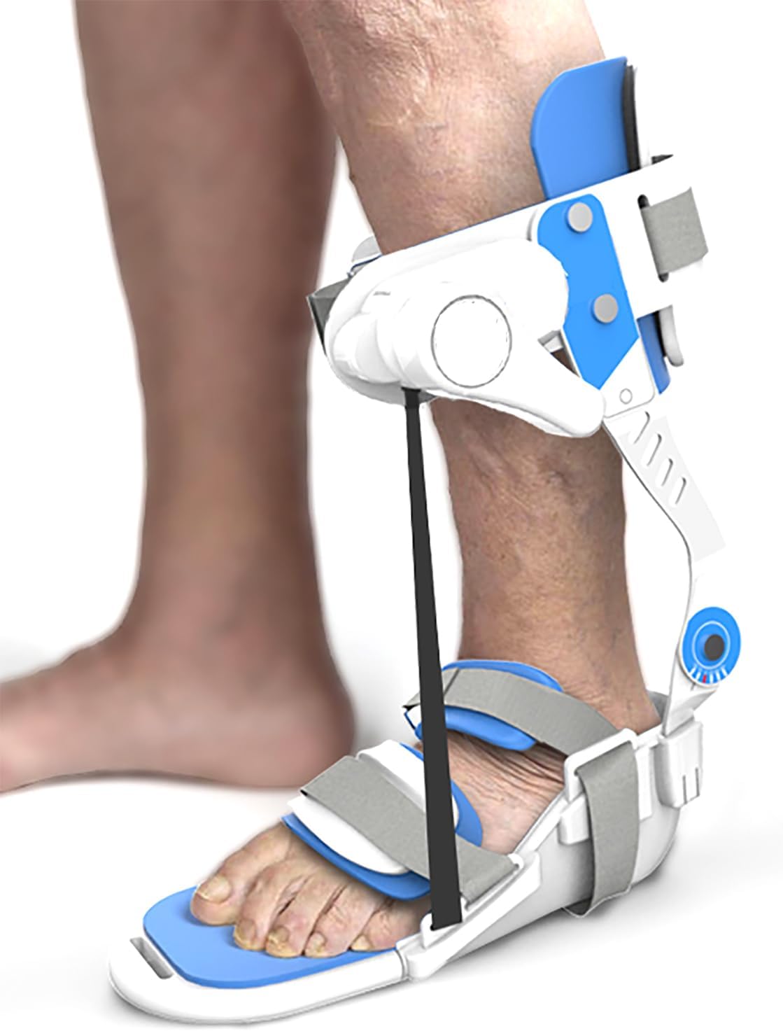 Adjustable Foot Drop Brace, Ankle Rehabilitation Training Device, Full Palm Split Design, 75° Angle Adjustable for Foot Inversion, Foot Valgus, Ankle Stiff(